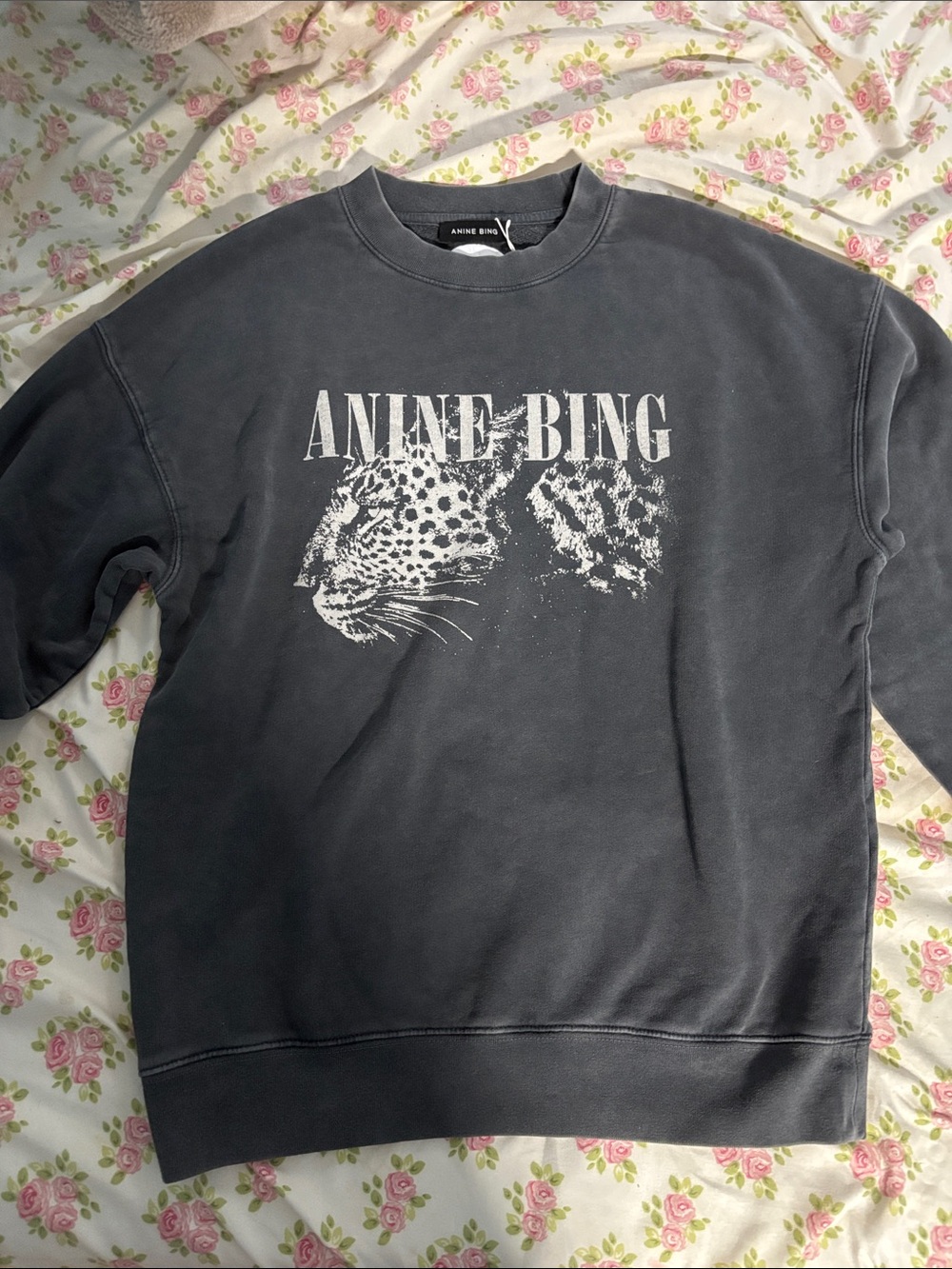 Anine Bing leopard crewneck sweatshirt 🐆